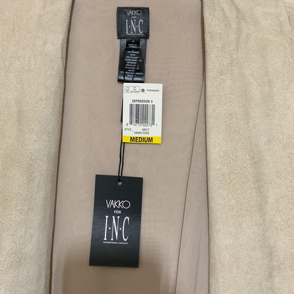 Vakko for I -N-C (International Concepts) Suede Vest in Nude Color - Picture 2 of 6